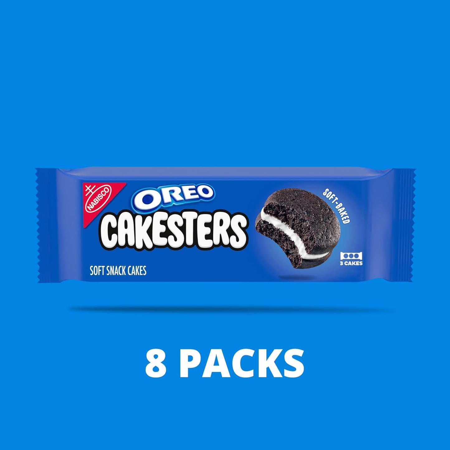 OREO Cakesters Soft Cookies, 8 3.03 oz Snack Packs