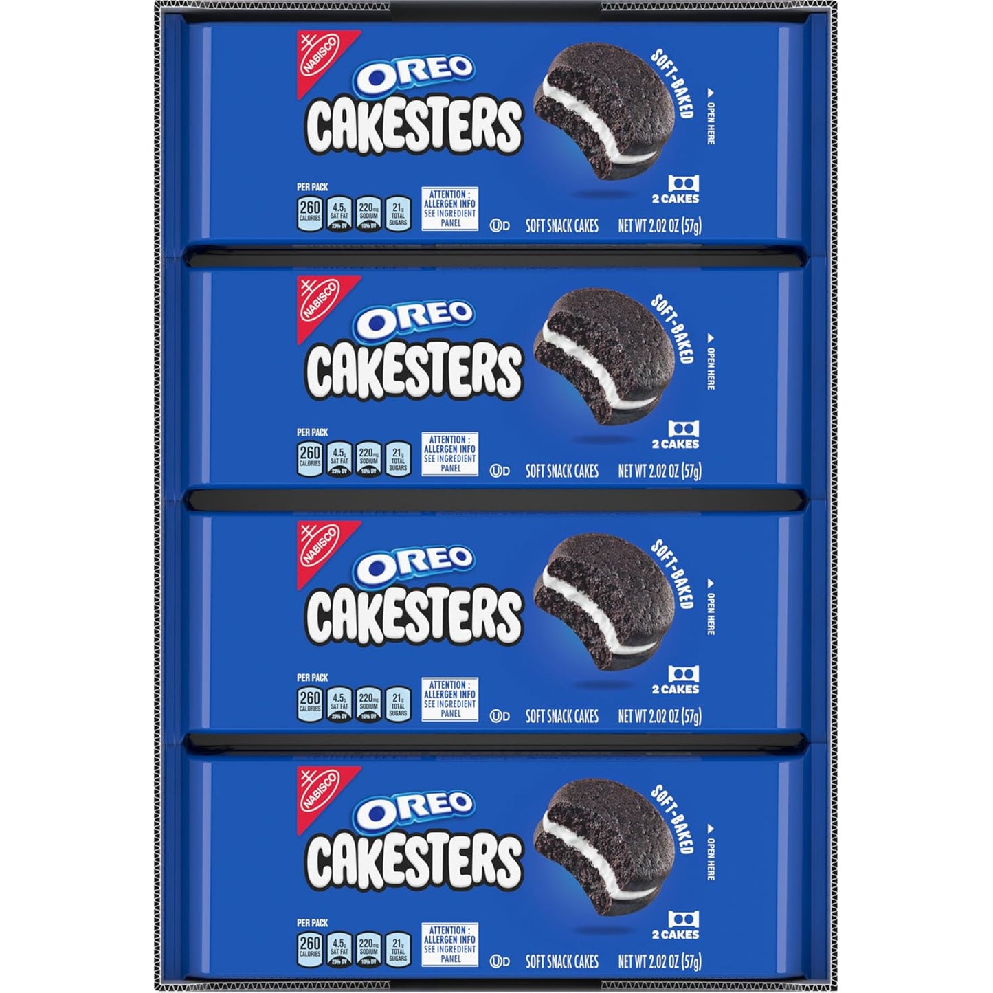 OREO Cakesters Soft Cookies, 8 3.03 oz Snack Packs