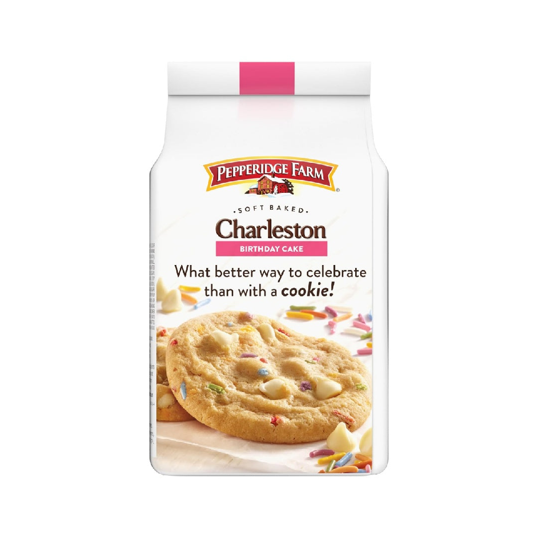 Pepperidge Farm Charleston Birthday Cake Cookies, 8 Soft-Baked Cookies, 8.6 oz Bag